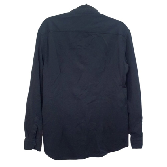 ZARA Men's Size XL Black Active Fabric Slim Fit Long Sleeve Button Down Shirt - Picture 6 of 15
